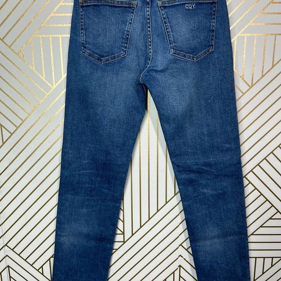 CQY Friend Los Angeles High-Rise Straight Leg Jeans Blue Size 24 - Picture 9 of 12
